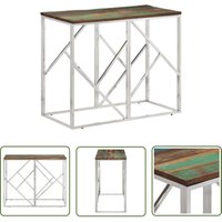 Konsolentisch Silbern Edelstahl und Altholz Massiv - Konsolentisch - Wohnzimmermöbel - Esszimmermöbel - Sideboard - Dekorationstisch - The Living Konsolentisch Silbern Edelstahl und Altholz Massiv - Konsolentisch - Wohnzimmermöbel - Esszimmermöbel - Sideboard - Dekorationstisch - The Living von THE LIVING STORE