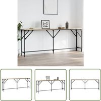 Konsolentisch Sonoma-Eiche 200x29x75 cm Holzwerkstoff - Konsolentisch - Flurtisch - Sideboard - Wohnzimmerstil - Industrial Style - The Living Store Konsolentisch Sonoma-Eiche 200x29x75 cm Holzwerkstoff - Konsolentisch - Flurtisch - Sideboard - Wohnzimmerstil - Industrial Style - The Living Store von THE LIVING STORE