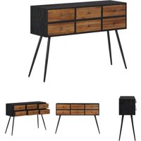 Konsolentisch mit Schubladen Recyceltes Massivholz Teak - Kommoden - Braun - The Living Store von THE LIVING STORE