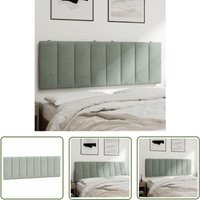 Kopfteil-Kissen Hellgrau 120 cm Samt - Samtkissen - Kopfteil Polster - Bettkissen - Schlafzimmereinrichtung - Gemütliches Kopfteil - The Living Store Kopfteil-Kissen Hellgrau 120 cm Samt - Samtkissen - Kopfteil Polster - Bettkissen - Schlafzimmereinrichtung - Gemütliches Kopfteil - The Living Store von THE LIVING STORE