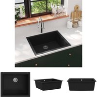 The Living Store - Küchenspüle mit Überlauf Schwarz Granit - Küchenspülen & Spülbecken - Schwarz The Living Store - Küchenspüle mit Überlauf Schwarz Granit - Küchenspülen & Spülbecken - Schwarz von THE LIVING STORE