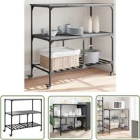 Küchenwagen Grau Sonoma 100x50x95 cm Holzwerkstoff - Küchenschrank - Küchentisch - Kücheninsel - Rollwagen - Mobiliar - The Living Store Küchenwagen Grau Sonoma 100x50x95 cm Holzwerkstoff - Küchenschrank - Küchentisch - Kücheninsel - Rollwagen - Mobiliar - The Living Store von THE LIVING STORE