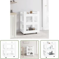 Küchenwagen Weiß 60x45x80 cm Holzwerkstoff - Küchenwagen - Kücheninsel - Küchenregale - Holzwerkstoff Möbel - Weißer Küchenschrank - The Living Store Küchenwagen Weiß 60x45x80 cm Holzwerkstoff - Küchenwagen - Kücheninsel - Küchenregale - Holzwerkstoff Möbel - Weißer Küchenschrank - The Living Store von THE LIVING STORE