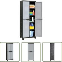 Kunststoffschrank 65x45x181 cm - Aufbewahrungsbox - Garderobe - Schuhschrank - Werkzeugschrank - Kunststoffeinrichtung - The Living Store von THE LIVING STORE