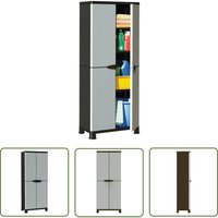 Kunststoffschrank 68x39x171,5 cm Rattan-Design - Aufbewahrungsbox - Garderobe - Regal - Kunststoffeinrichtung - Wohnzimmermöbel - The Living Store von THE LIVING STORE