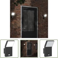 LED-Außenwandleuchte mit Sensor Schwarz Aludruckguss - LED-Lampe - Außenleuchte - Wandleuchte - Bewegungsmelder - PIR-Sensor - The Living Store von THE LIVING STORE