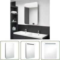 The Living Store - LED-Bad-Spiegelschrank Betongrau 60x11x80 cm - LED-Spiegelschrank - Badezimmerspiegel - Betonlook - Wandmontage - Spiegelschrank von THE LIVING STORE