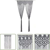 Makramee Vorhang Anthrazit 140x240 cm Baumwolle - Makrameevorhang - Fensterdeko - Wohnaccessoires - Baumwollvorhang - Anthrazit - The Living Store Makramee Vorhang Anthrazit 140x240 cm Baumwolle - Makrameevorhang - Fensterdeko - Wohnaccessoires - Baumwollvorhang - Anthrazit - The Living Store von THE LIVING STORE