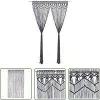 Makramee Vorhang Anthrazit 140x240 cm Baumwolle - Makrameevorhang - Fenstergardine - Wohnaccessoires - Baumwollvorhang - Anthrazit - The Living Store Makramee Vorhang Anthrazit 140x240 cm Baumwolle - Makrameevorhang - Fenstergardine - Wohnaccessoires - Baumwollvorhang - Anthrazit - The Living Store von THE LIVING STORE