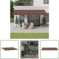 The Living Store - Markise Automatisch mit LEDs Braun 600x350 cm - Markise - Gartensonnenschirm - Sonnenblende - Outdoor Möbel - Terrassenzubehör The Living Store - Markise Automatisch mit LEDs Braun 600x350 cm - Markise - Gartensonnenschirm - Sonnenblende - Outdoor Möbel - Terrassenzubehör von THE LIVING STORE