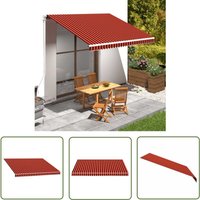 Markisenbespannung Canvas Orange & Braun 400x300 cm - Markise - Markisenbespannung - Sonnenschutz - Gartenmarkise - Terrassenschirm - The Living Store von THE LIVING STORE
