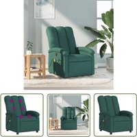 Massagesessel Dunkelgrün Stoff - Massage Stuhl - Relaxstuhl - TV-Sessel - Bequeme Lounge Chair - Polstersitz - The Living Store Massagesessel Dunkelgrün Stoff - Massage Stuhl - Relaxstuhl - TV-Sessel - Bequeme Lounge Chair - Polstersitz - The Living Store von THE LIVING STORE