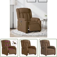 Massagesessel Elektrisch Braun Stoff - Massage Stuhl - Elektrischer Sessel - Entspannungsstuhl - Fernsehsessel - Bequeme Lounge - The Living Store Massagesessel Elektrisch Braun Stoff - Massage Stuhl - Elektrischer Sessel - Entspannungsstuhl - Fernsehsessel - Bequeme Lounge - The Living Store von THE LIVING STORE