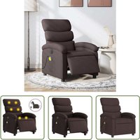Massagesessel Elektrisch Dunkelbraun Stoff - Massage Stuhl - Elektrischer Massagesessel - Entspannungsstuhl - Fernsehsessel - Relaxsessel - The Massagesessel Elektrisch Dunkelbraun Stoff - Massage Stuhl - Elektrischer Massagesessel - Entspannungsstuhl - Fernsehsessel - Relaxsessel - The von THE LIVING STORE