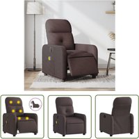 Massagesessel Elektrisch Dunkelbraun Stoff - Relaxsessel - Massagesessel - Elektrischer Stuhl - Fernsehsessel - Lounge Chair - The Living Store Massagesessel Elektrisch Dunkelbraun Stoff - Relaxsessel - Massagesessel - Elektrischer Stuhl - Fernsehsessel - Lounge Chair - The Living Store von THE LIVING STORE