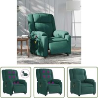 Massagesessel Elektrisch Dunkelgrün Stoff - Massage Stuhl - Elektrischer Massagesessel - Relaxsessel - Fernsehsessel - Bequeme Lounge - The Living Massagesessel Elektrisch Dunkelgrün Stoff - Massage Stuhl - Elektrischer Massagesessel - Relaxsessel - Fernsehsessel - Bequeme Lounge - The Living von THE LIVING STORE