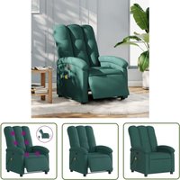 Massagesessel Elektrisch Dunkelgrün Stoff - Relaxsessel - Massagesessel - Elektrisches Sofa - Fernsehsessel - Bequeme Lounge Chair - The Living Store Massagesessel Elektrisch Dunkelgrün Stoff - Relaxsessel - Massagesessel - Elektrisches Sofa - Fernsehsessel - Bequeme Lounge Chair - The Living Store von THE LIVING STORE