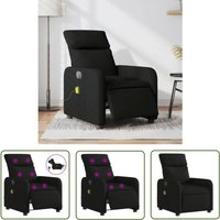 Massagesessel Elektrisch Schwarz Stoff - Massage Stuhl - Elektrischer Massagesessel - Relaxsessel - Fernsehsessel - Bequeme Lounge - The Living Store Massagesessel Elektrisch Schwarz Stoff - Massage Stuhl - Elektrischer Massagesessel - Relaxsessel - Fernsehsessel - Bequeme Lounge - The Living Store von THE LIVING STORE
