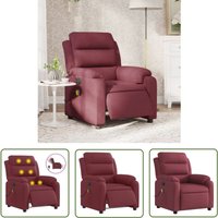 Massagesessel Elektrisch Weinrot Stoff - Massage Stuhl - Elektrischer Massagesessel - Relaxsessel - Fernsehsessel - Bequeme Lounge - The Living Store Massagesessel Elektrisch Weinrot Stoff - Massage Stuhl - Elektrischer Massagesessel - Relaxsessel - Fernsehsessel - Bequeme Lounge - The Living Store von THE LIVING STORE
