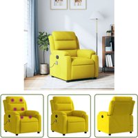 Massagesessel Gelb Samt - Massage Sessel - Relaxsessel - Samtsessel - Wohnzimmersessel - Bequeme Sessel - The Living Store Massagesessel Gelb Samt - Massage Sessel - Relaxsessel - Samtsessel - Wohnzimmersessel - Bequeme Sessel - The Living Store von THE LIVING STORE