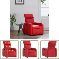 Massagesessel Rot Kunstleder - Massage Sessel - Relaxsessel - TV-Sessel - Bequeme Lounge Chair - Ergonomischer Stuhl - The Living Store Massagesessel Rot Kunstleder - Massage Sessel - Relaxsessel - TV-Sessel - Bequeme Lounge Chair - Ergonomischer Stuhl - The Living Store von THE LIVING STORE