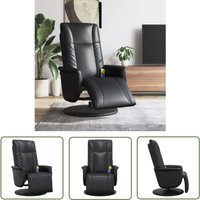 Massagesessel mit Fußteil Schwarz Kunstleder - Massage Stuhl - Sessel Mit Massage - Entspannungsstuhl - Luxus Sessel - Ecksofa - The Living Store Massagesessel mit Fußteil Schwarz Kunstleder - Massage Stuhl - Sessel Mit Massage - Entspannungsstuhl - Luxus Sessel - Ecksofa - The Living Store von THE LIVING STORE