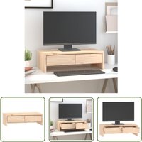 The Living Store - Monitorständer 50x27x15 cm Massivholz Kiefer - Monitorständer - Holzmöbel - Schreibtischorganisator - Kiefernholzmöbel - Bürobedarf von THE LIVING STORE