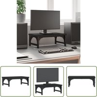 The Living Store - Monitorständer Schwarz 37x23x14 cm Holzwerkstoff - Monitorständer - Schreibtisch Organizer - Ergonomie - pc Zubehör - Laptop von THE LIVING STORE