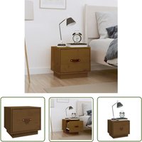 The Living Store - Nachttisch Honigbraun 40x34x35 cm Massivholz Kiefer - Nachttisch - Holzmöbel - Kiefernholz - Wohnzimmerdeko The Living Store - Nachttisch Honigbraun 40x34x35 cm Massivholz Kiefer - Nachttisch - Holzmöbel - Kiefernholz - Wohnzimmerdeko von THE LIVING STORE