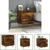 Nachttisch Räuchereiche 40x35x50 cm Holzwerkstoff - Nachttisch - Beistelltisch - Wohnzimmermöbel - Holzmöbel - Schreibtisch - The Living Store Nachttisch Räuchereiche 40x35x50 cm Holzwerkstoff - Nachttisch - Beistelltisch - Wohnzimmermöbel - Holzmöbel - Schreibtisch - The Living Store von THE LIVING STORE