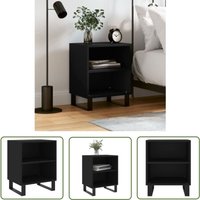 Nachttisch Schwarz 40x30x50 cm Holzwerkstoff - Nachtisch - Nachttisch Schwarz - Wohnzimmer Dekoration - Beistelltisch - Holzwerkstoff Möbel - The Nachttisch Schwarz 40x30x50 cm Holzwerkstoff - Nachtisch - Nachttisch Schwarz - Wohnzimmer Dekoration - Beistelltisch - Holzwerkstoff Möbel - The von THE LIVING STORE