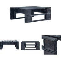 The Living Store - Outdoor-Ottomane Paletten Holz Schwarz - Gartenhocker - Schwarz The Living Store - Outdoor-Ottomane Paletten Holz Schwarz - Gartenhocker - Schwarz von THE LIVING STORE