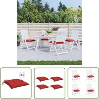 Palettenkissen 4 Stk. Rot 50x50x7 cm Oxford-Gewebe - Sitzkissen - Gartenkissen - Terrasse - Balkon - Außenbereich - The Living Store Palettenkissen 4 Stk. Rot 50x50x7 cm Oxford-Gewebe - Sitzkissen - Gartenkissen - Terrasse - Balkon - Außenbereich - The Living Store von THE LIVING STORE