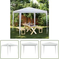 The Living Store - Partyzelt 2,5 x 2,5 m Weiß - Partyzelt - Gartenparty - Outdoor Event - Festzelt - Grillplatz von THE LIVING STORE