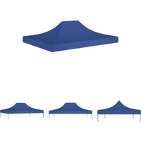 The Living Store - Partyzelt-Dach 4x3 m Blau 270 g/m² - Dächer für Pavillions - Blau von THE LIVING STORE