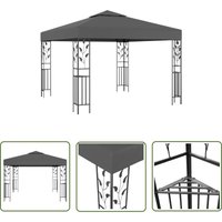The Living Store - Pavillon 3×3 m Anthrazit - Pavillon - Gartenpavillon - Outdoorzelt - Schattenspender - Grillplatz von THE LIVING STORE