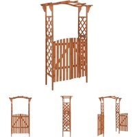 Pergola mit Tor 116x40x204 cm Massivholz Tanne - Rosenbögen, Gitter & Pergolen - Braun - The Living Store Pergola mit Tor 116x40x204 cm Massivholz Tanne - Rosenbögen, Gitter & Pergolen - Braun - The Living Store von THE LIVING STORE