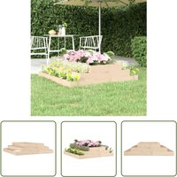 The Living Store - Pflanzkübel 110x110x27 cm Massivholz Kiefer - Holzpflanze - Hochbeet - Blumenerde - Gartenmöbel - Pflanztopf von THE LIVING STORE