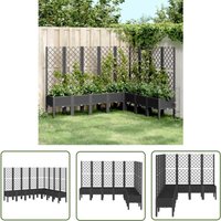 Pflanzkübel mit Rankgitter Schwarz 200x160x142 cm pp - Blumentopf - Kübel - Gartenkasten - Rankhilfe - Spalier - The Living Store Pflanzkübel mit Rankgitter Schwarz 200x160x142 cm pp - Blumentopf - Kübel - Gartenkasten - Rankhilfe - Spalier - The Living Store von THE LIVING STORE