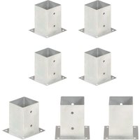 The Living Store - Pfostenanker 4 Stk. Verzinktes Metall 101 mm - Zaunpfosten & -querlatten - Silber The Living Store - Pfostenanker 4 Stk. Verzinktes Metall 101 mm - Zaunpfosten & -querlatten - Silber von THE LIVING STORE