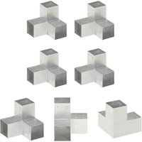 The Living Store - Pfostenverbinder 4 Stk. Y-Form Verzinktes Metall 91 x 91 mm - Zaunpfosten & -querlatten - Silber The Living Store - Pfostenverbinder 4 Stk. Y-Form Verzinktes Metall 91 x 91 mm - Zaunpfosten & -querlatten - Silber von THE LIVING STORE