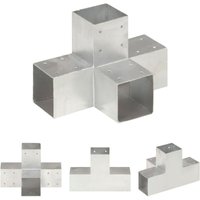 The Living Store - Pfostenverbinder X-Form Verzinktes Metall 91 x 91 mm - Zaunpfosten & -querlatten - Silber The Living Store - Pfostenverbinder X-Form Verzinktes Metall 91 x 91 mm - Zaunpfosten & -querlatten - Silber von THE LIVING STORE