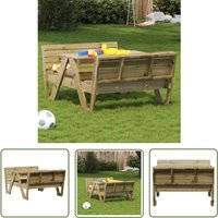 Picknicktisch für Kinder 88x122x58 cm Imprägniertes Kiefernholz - Kinder Tisch - Spieltisch - Outdoor Tisch - Gartenmöbel - Kiefernholzt Tisch - The von THE LIVING STORE