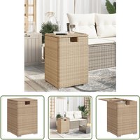 Propan-Tank-Verstecktisch Beige 40x40x60 cm Poly Rattan - Gartentisch - Outdoortisch - Propan-Tankschutz - Gasgrill Zubehör - Balkonmöbel - The von THE LIVING STORE