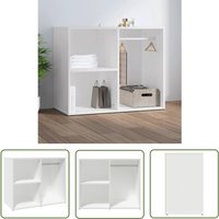 Regal für Schminktisch Weiß 80x40x65 cm Holzwerkstoff - Schreibtischorganizer - Kosmetikspiegel - Makeup Organizer - Aufbewahrungsschrank von THE LIVING STORE
