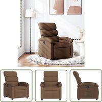 Relaxsessel Braun Stoff - Komfortabler Sessel - Relaxsessel - Bequeme Polsterung - Fernsehsessel - Lounge Chair - The Living Store von THE LIVING STORE