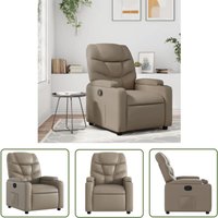 Relaxsessel Cappuccino-Braun Kunstleder - Komfortsessel - Relaxsessel - Fernsehsessel - Lederlook - Lounge Chair - The Living Store von THE LIVING STORE