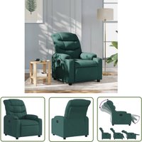 Relaxsessel Dunkelgrün Stoff - Komfortsessel - Relaxsessel - Fernsehsessel - Lounge Chair - Beistelltisch - The Living Store Relaxsessel Dunkelgrün Stoff - Komfortsessel - Relaxsessel - Fernsehsessel - Lounge Chair - Beistelltisch - The Living Store von THE LIVING STORE