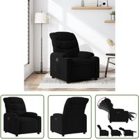 Relaxsessel Schwarz Stoff - Komfortsessel - Relaxsessel - Lesesessel - Wohnzimmersessel - Beistelltisch Mit Ablagefach - The Living Store Relaxsessel Schwarz Stoff - Komfortsessel - Relaxsessel - Lesesessel - Wohnzimmersessel - Beistelltisch Mit Ablagefach - The Living Store von THE LIVING STORE
