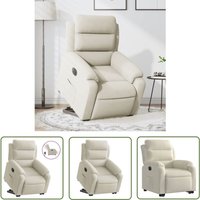 Relaxsessel mit Aufstehhilfe Elektrisch Creme Samt - Elektrostuhl - Relaxsessel - Fernsehsessel - Bequeme Lounge - Sessel Mit Aufstehhilfe - The Relaxsessel mit Aufstehhilfe Elektrisch Creme Samt - Elektrostuhl - Relaxsessel - Fernsehsessel - Bequeme Lounge - Sessel Mit Aufstehhilfe - The von THE LIVING STORE